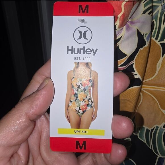 Hurley Floral Print Multicolor One-Piece Swimsuit Size Medium - Picture 8 of 12